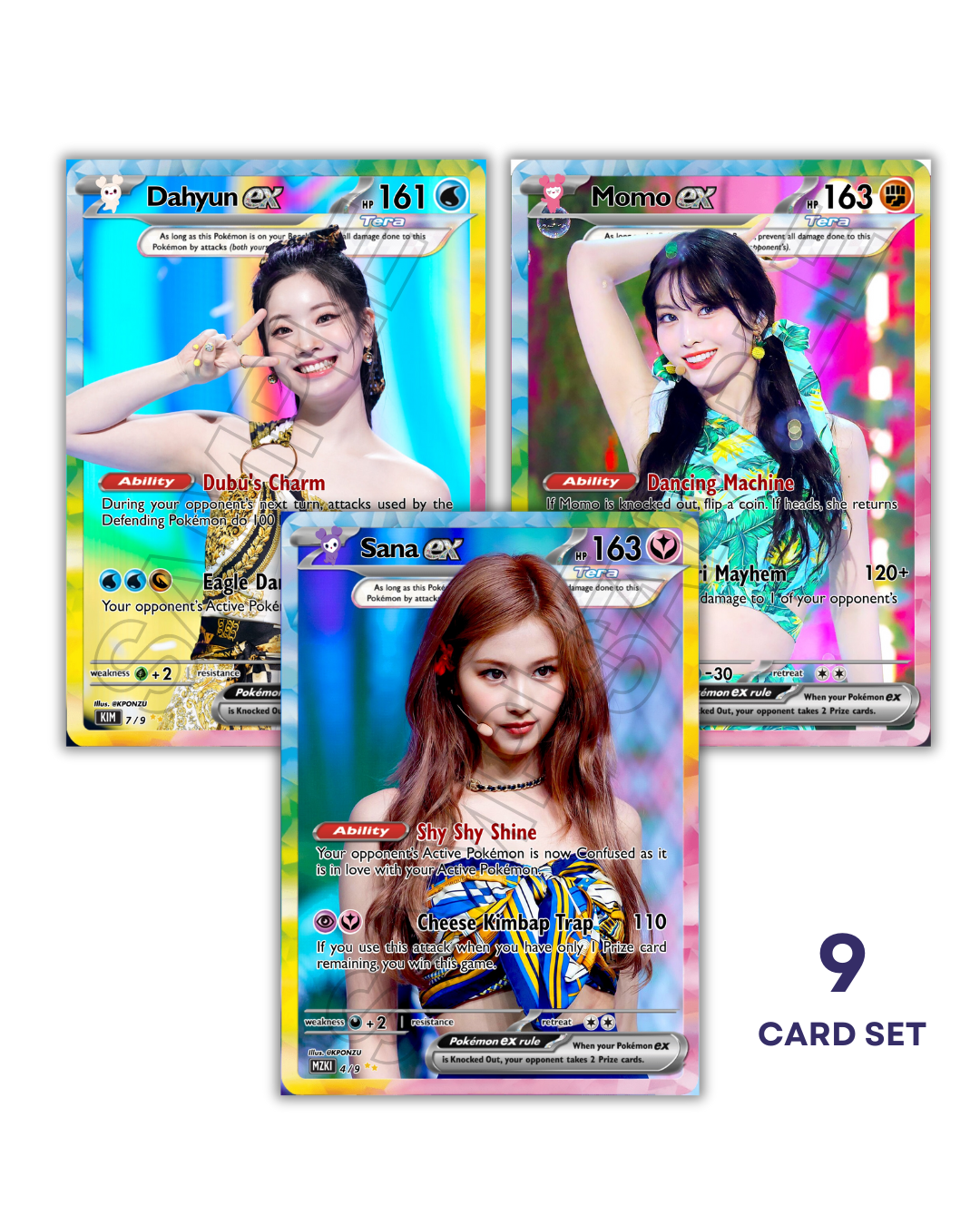 TWICE Alcohol Free Holographic TERA KPOP Photocards | 9 CARDS – KPONZU