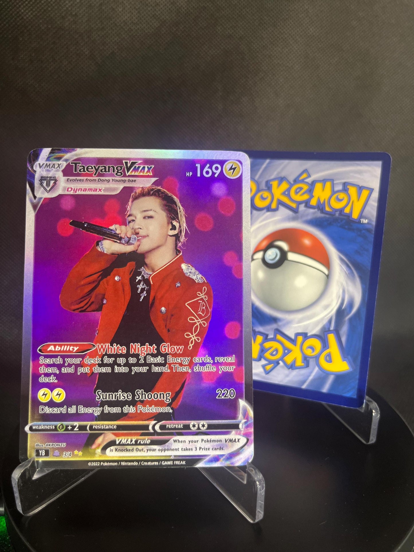 BIGBANG MAMA 2024 Holographic VMAX KPOP Photocards + T.O.P | 4 CARDS