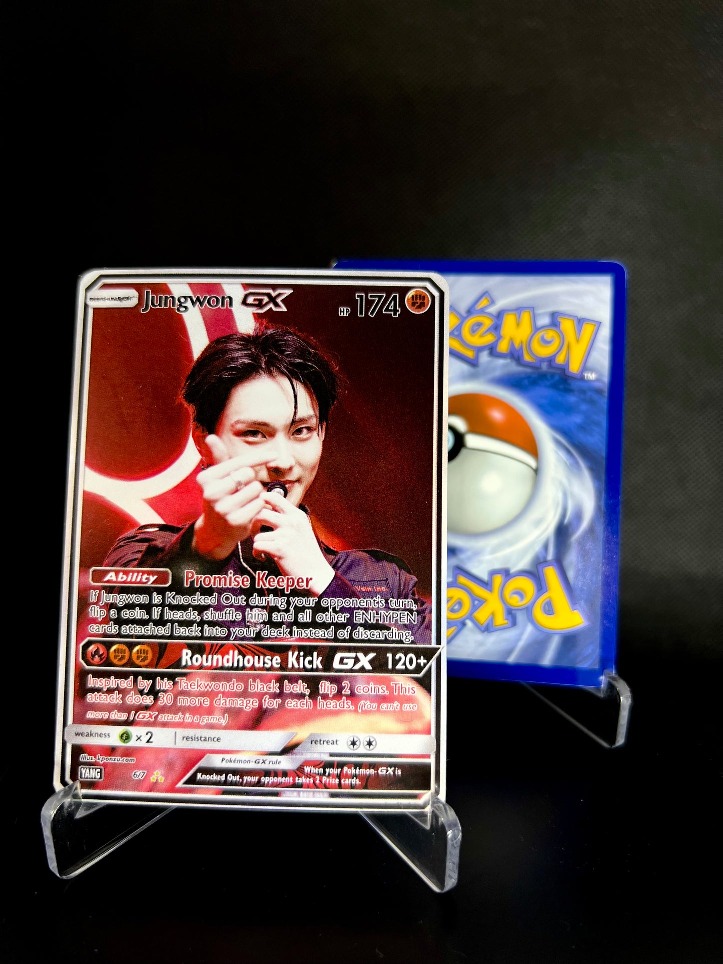 ENHYPEN Bad Desire Era Holographic KPOP GX Photocards | All 7 Members Pokemon Photocards