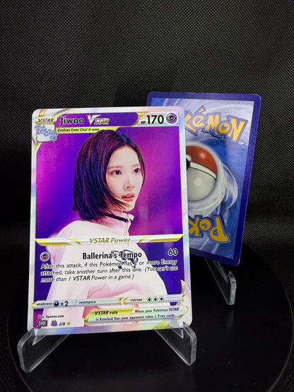 Hearts2Hearts Focus Era Holographic VSTAR KPOP Photocards | 8 members Fanmade Pokemon Inspired Photocard Set