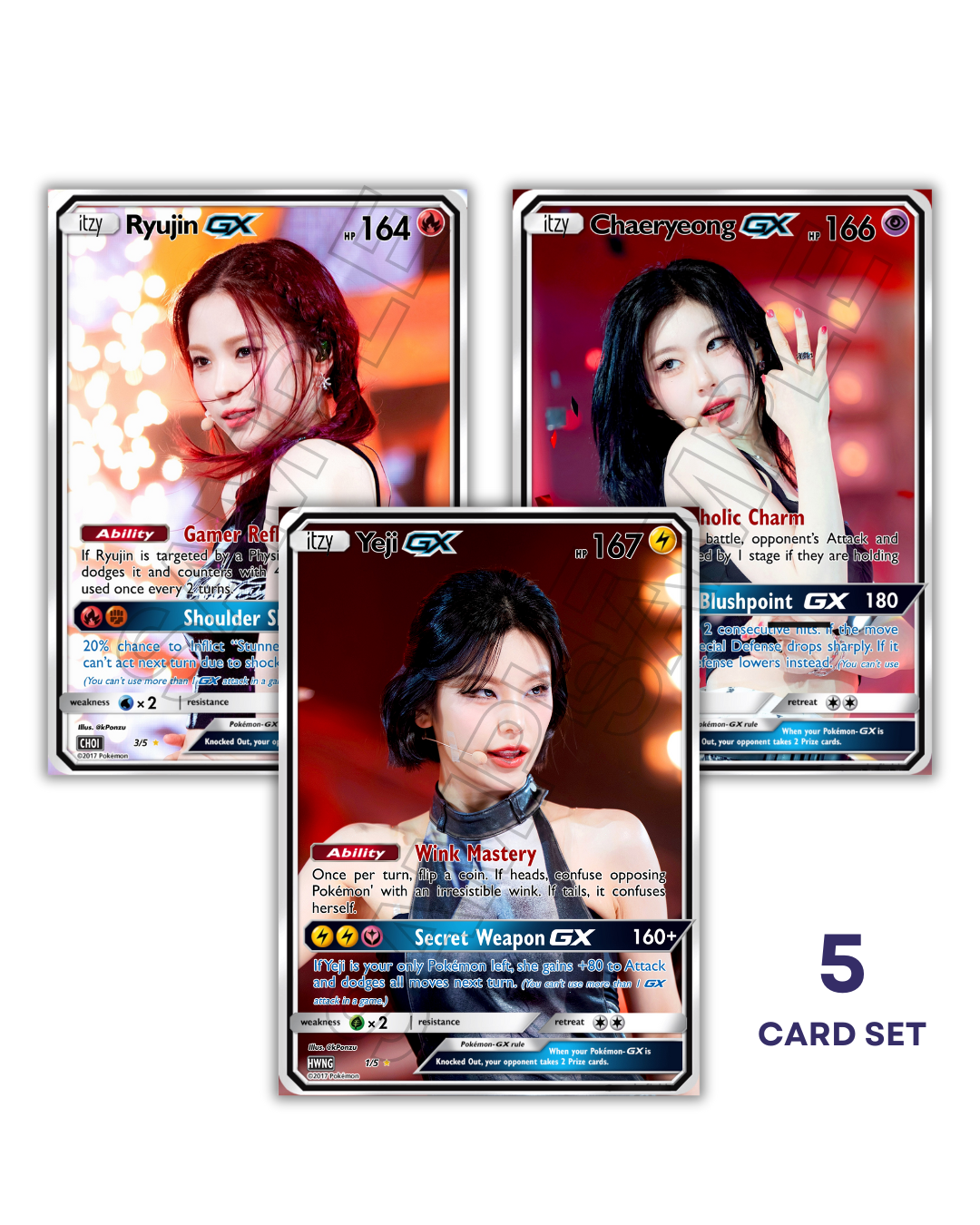 ITZY Holographic GX KPOP Photocards | 5 CARDS – KPONZU