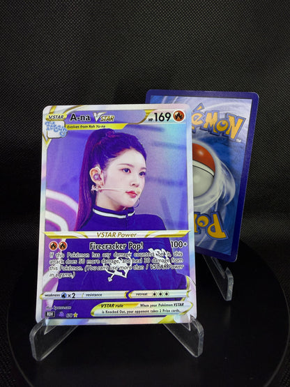 Hearts2Hearts Focus Era Holographic VSTAR KPOP Photocards | 8 members Fanmade Pokemon Inspired Photocard Set