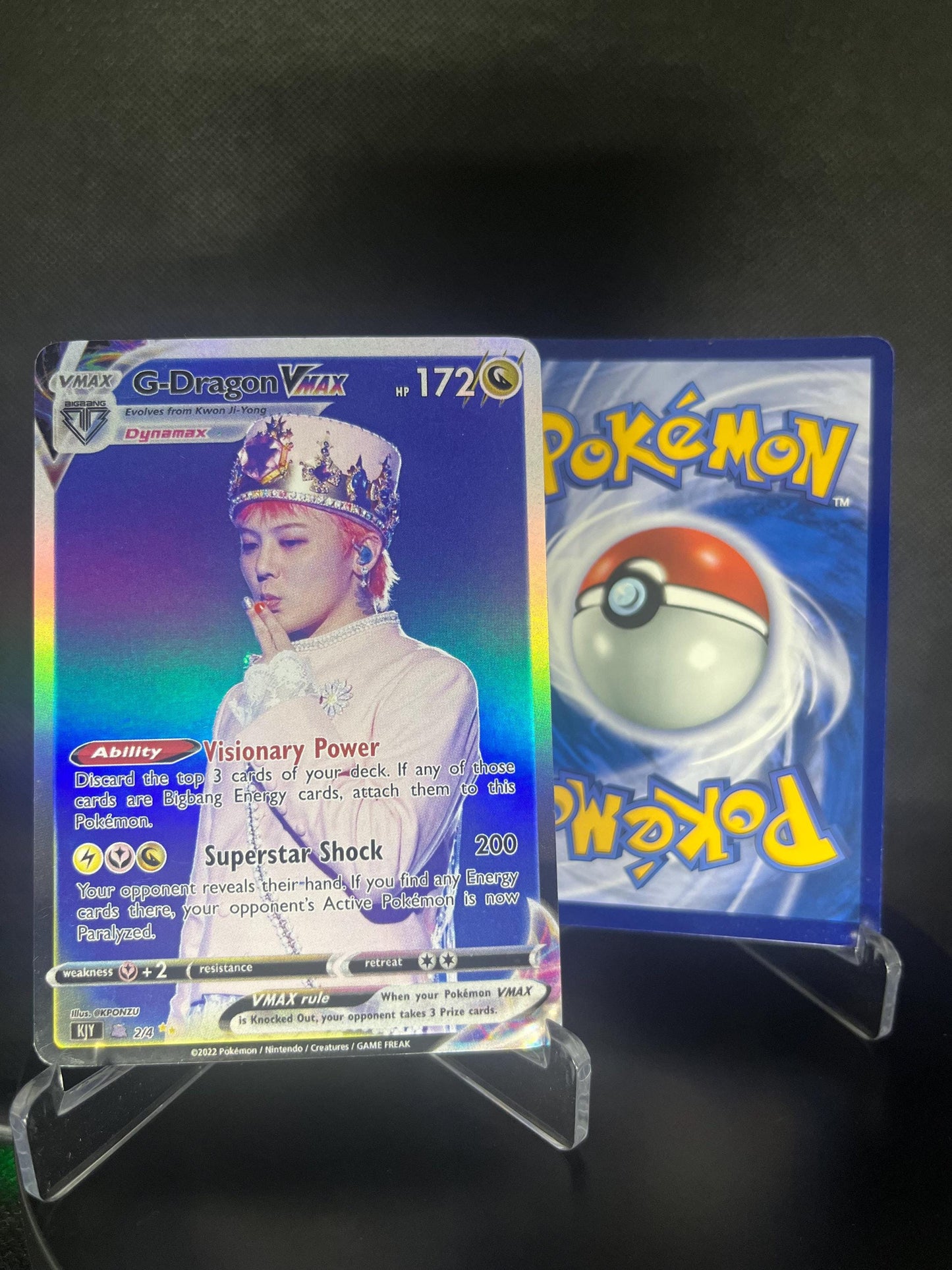 BIGBANG MAMA 2024 Holographic VMAX KPOP Photocards + T.O.P | 4 CARDS