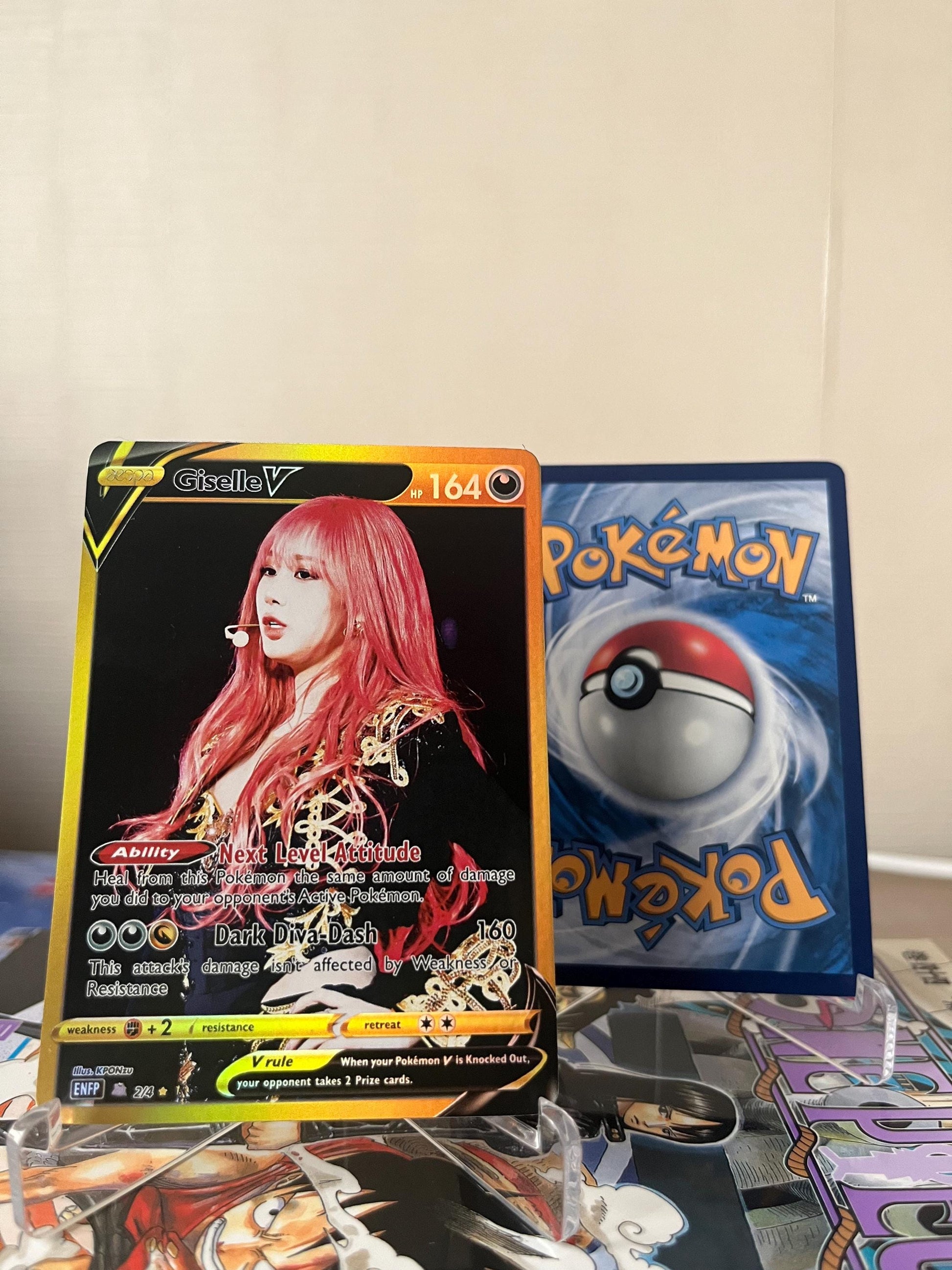 hot girl pokemon cards AESPA Fanmade Pokemon Photocard