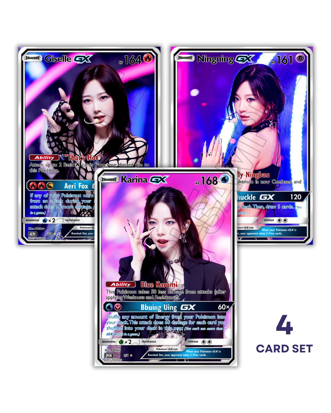AESPA Armageddon Era Holographic GX KPOP Photocards | 4 CARDS