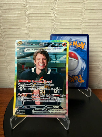 Heated Rivalry Holographic Photocards | 3 Shane Hollander and Ilya Rosanov, Hollanov Pokemon Inspired Fanmade Photocards