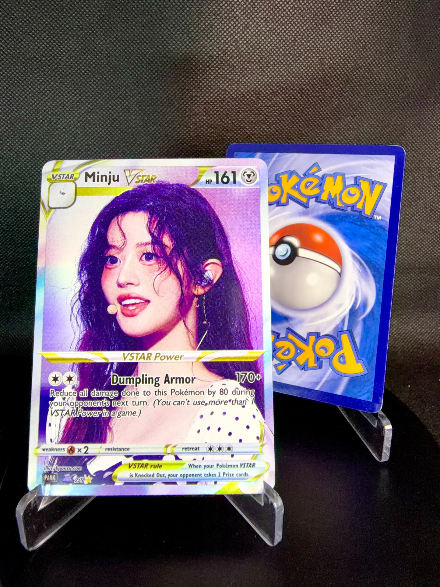 ILLIT Holographic VSTAR KPOP Photocards | All 5 members Fanmade Pokemon Photocard Set