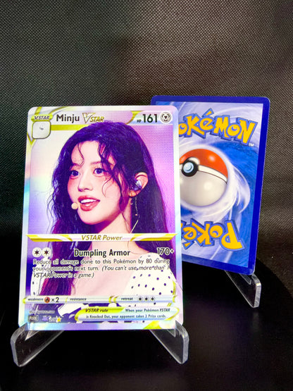 ILLIT Holographic VSTAR KPOP Photocards | All 5 members Fanmade Pokemon Photocard Set