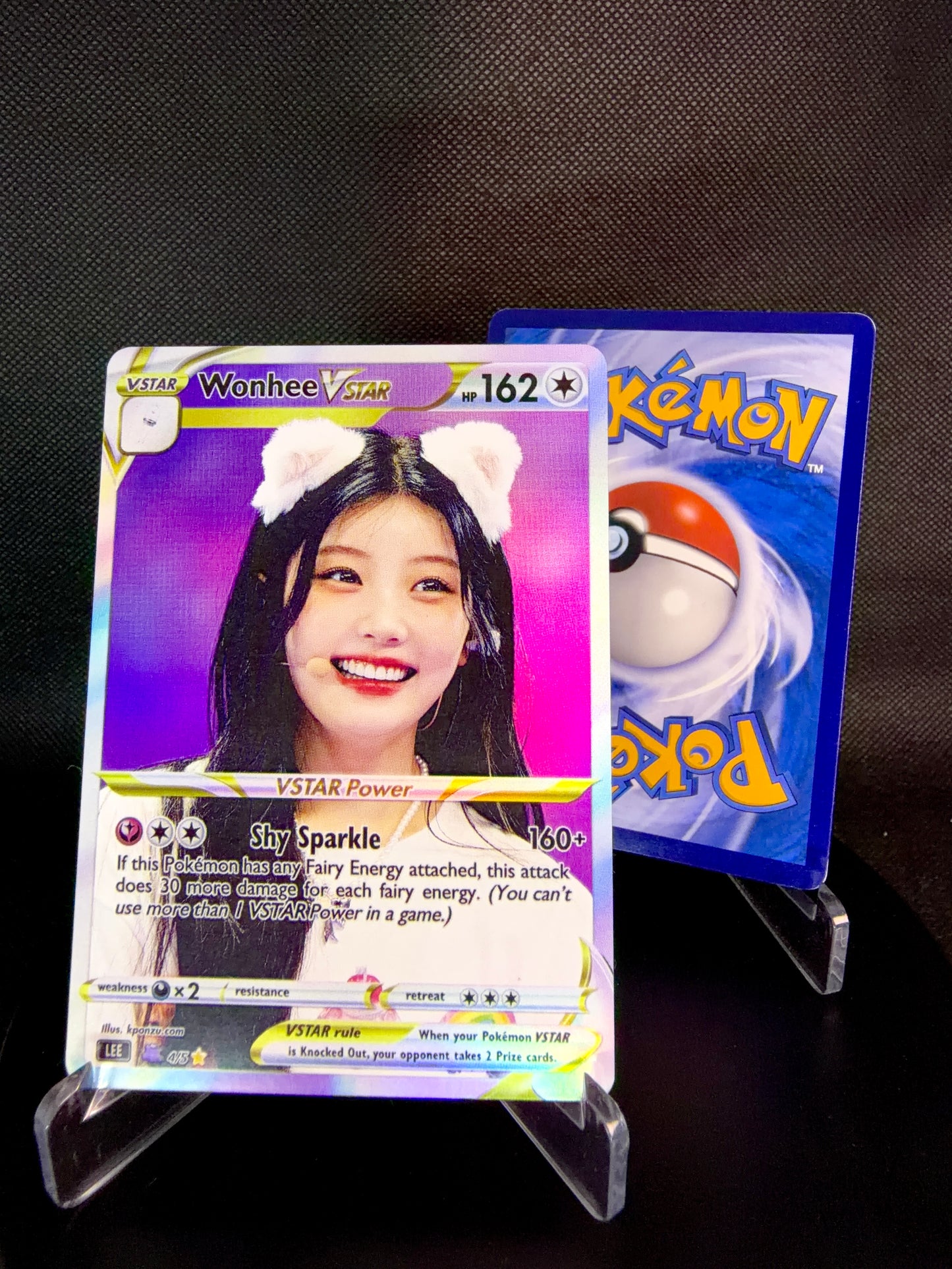 ILLIT Holographic VSTAR KPOP Photocards | All 5 members Fanmade Pokemon Photocard Set