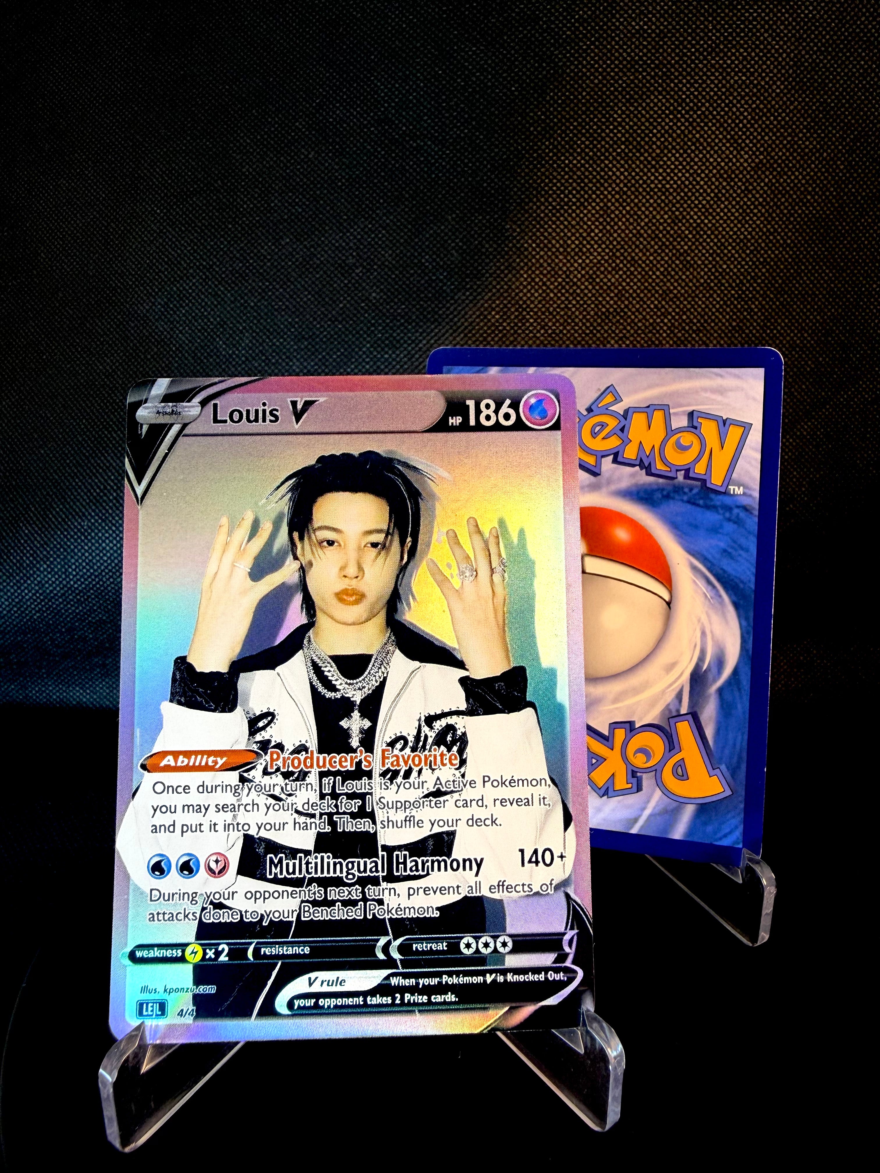 LNGSHOT Holographic KPOP GX Photocards | All 4 members Pokemon