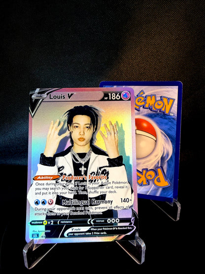 LNGSHOT Holographic KPOP GX Photocards | All 4 members Pokemon Photocard Set