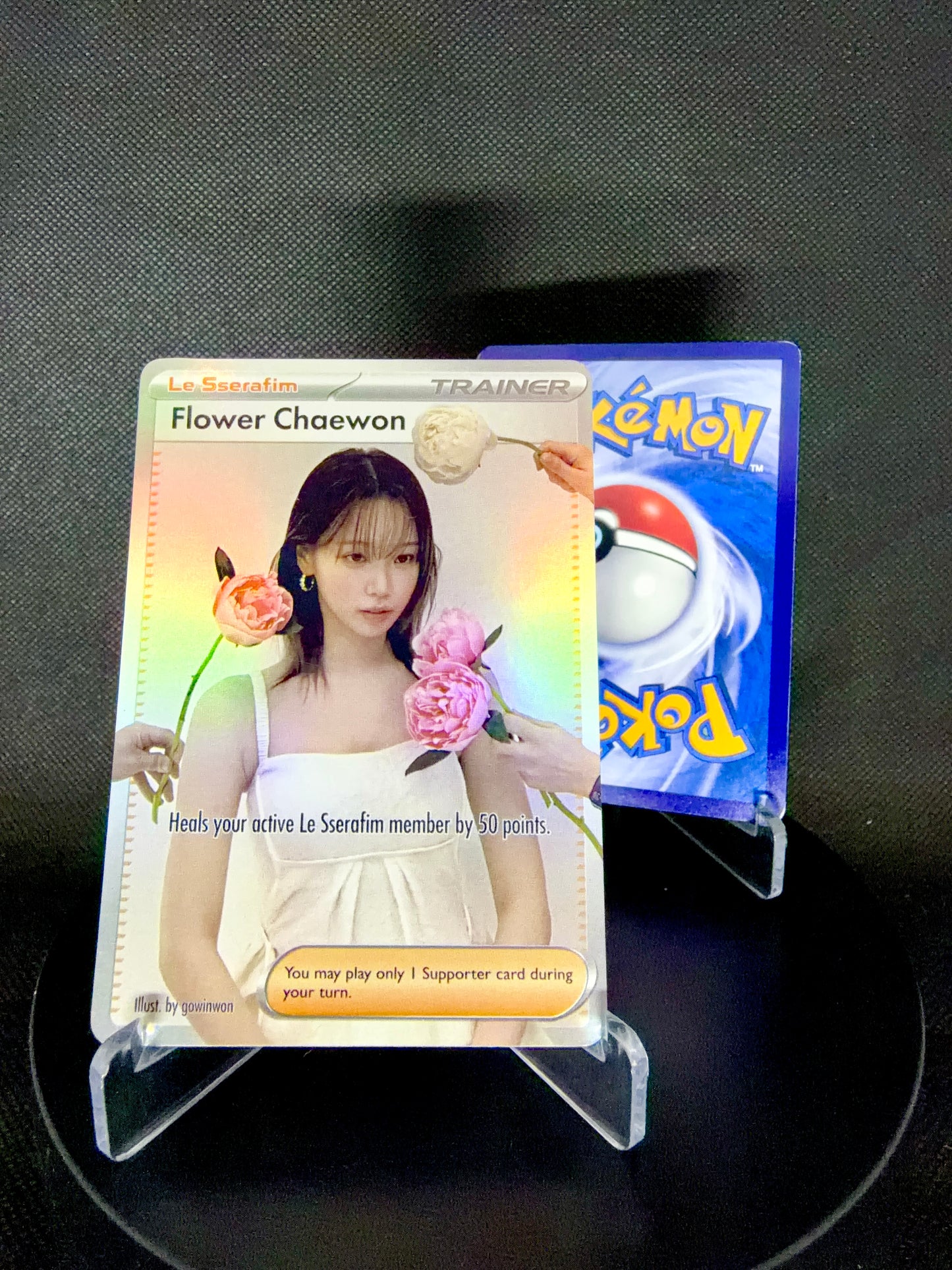 Kim Chaewon Lesserafim Holographic KPOP Photocards | 4 Cards