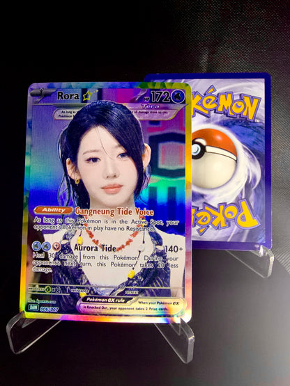 BABYMONSTER Holographic KPOP Photocards | All 7 members Pokemon inspired Photocard Set