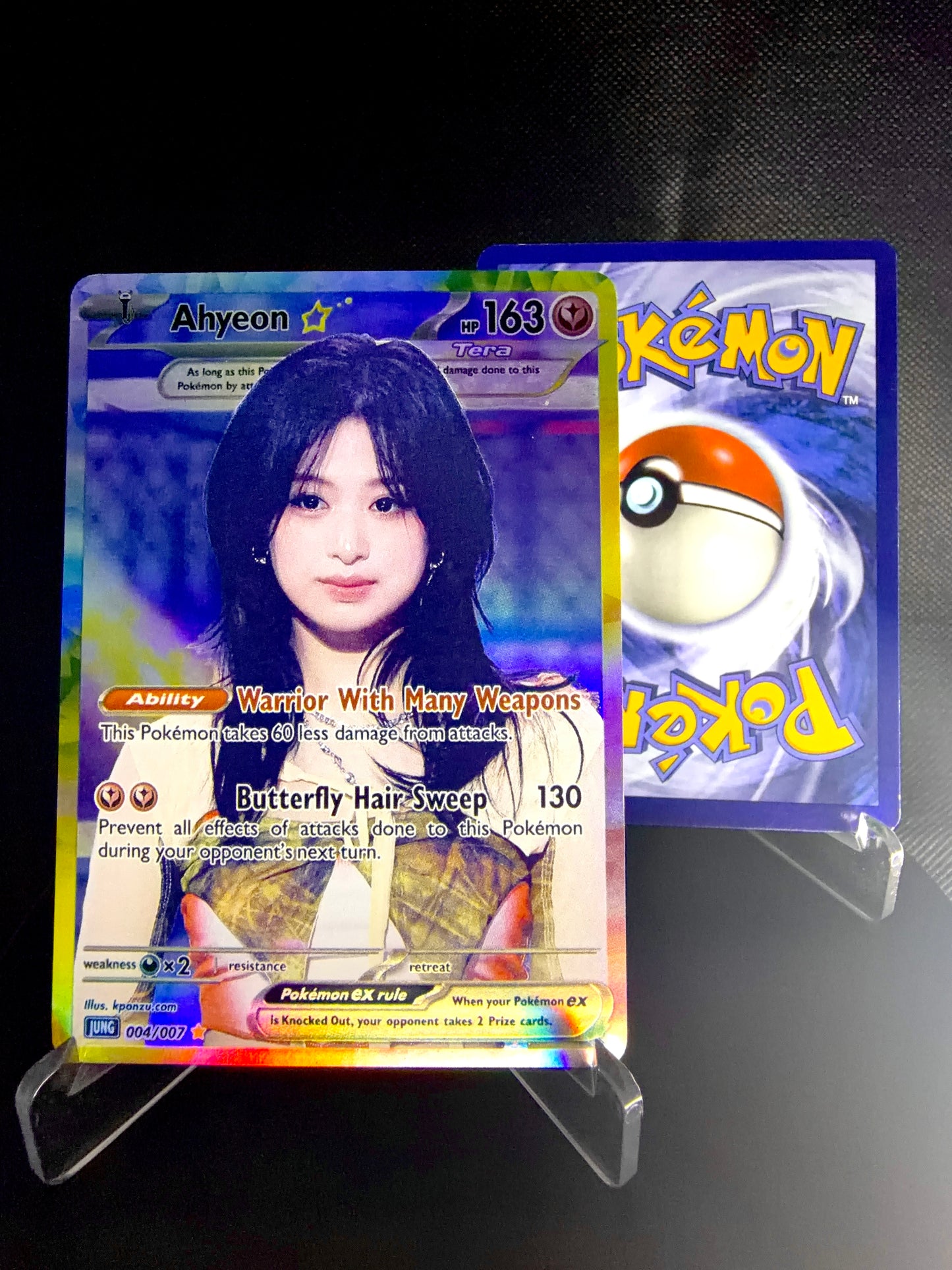 BABYMONSTER Holographic KPOP Photocards | All 7 members Pokemon inspired Photocard Set