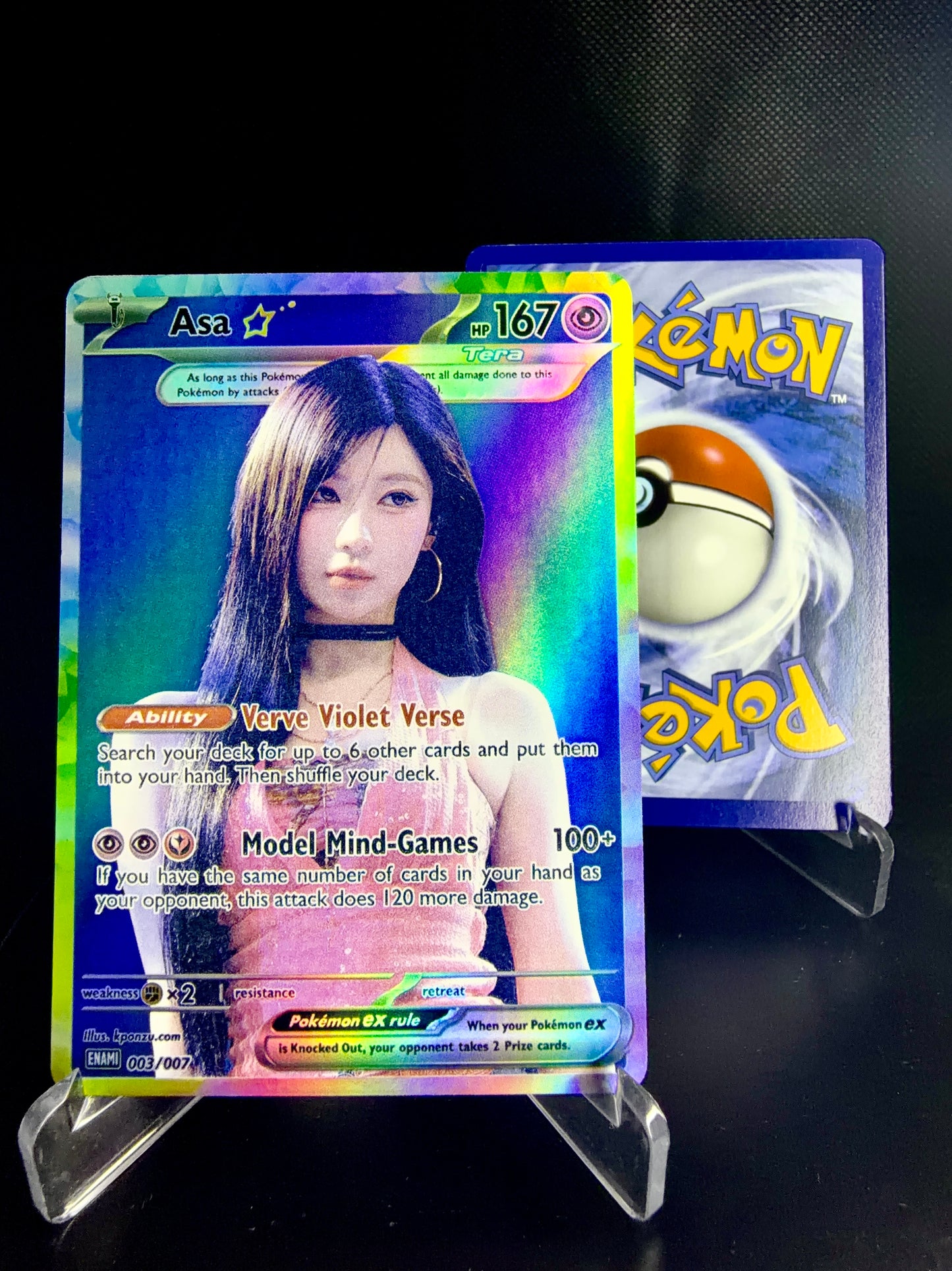 BABYMONSTER Holographic KPOP Photocards | All 7 members Pokemon inspired Photocard Set