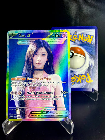 BABYMONSTER Holographic KPOP Photocards | All 7 members Pokemon inspired Photocard Set