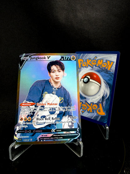 BTS Holographic KPOP Photocards | All 7 members Pokemon Photocard Set