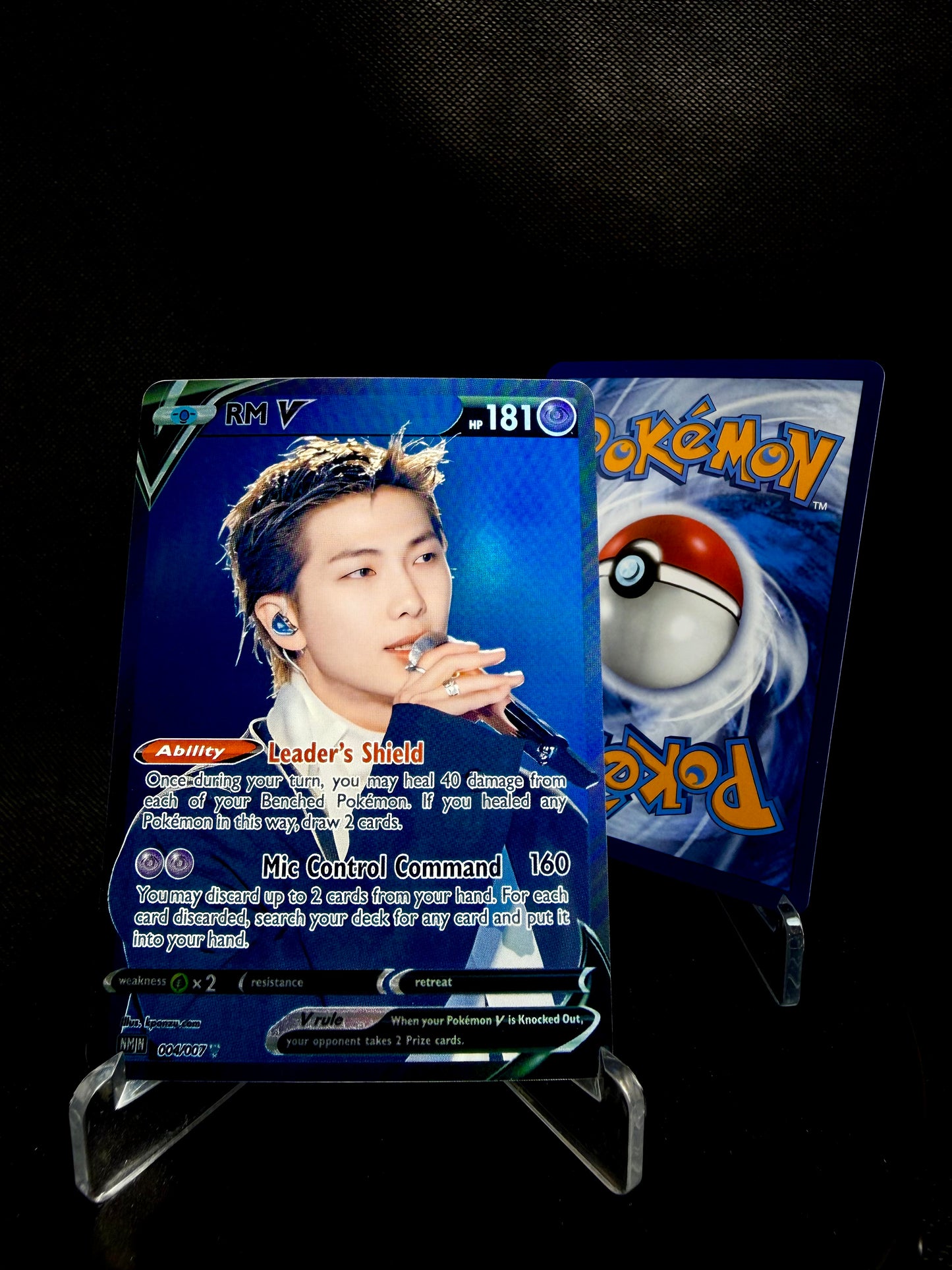 BTS Holographic KPOP Photocards | All 7 members Pokemon Photocard Set