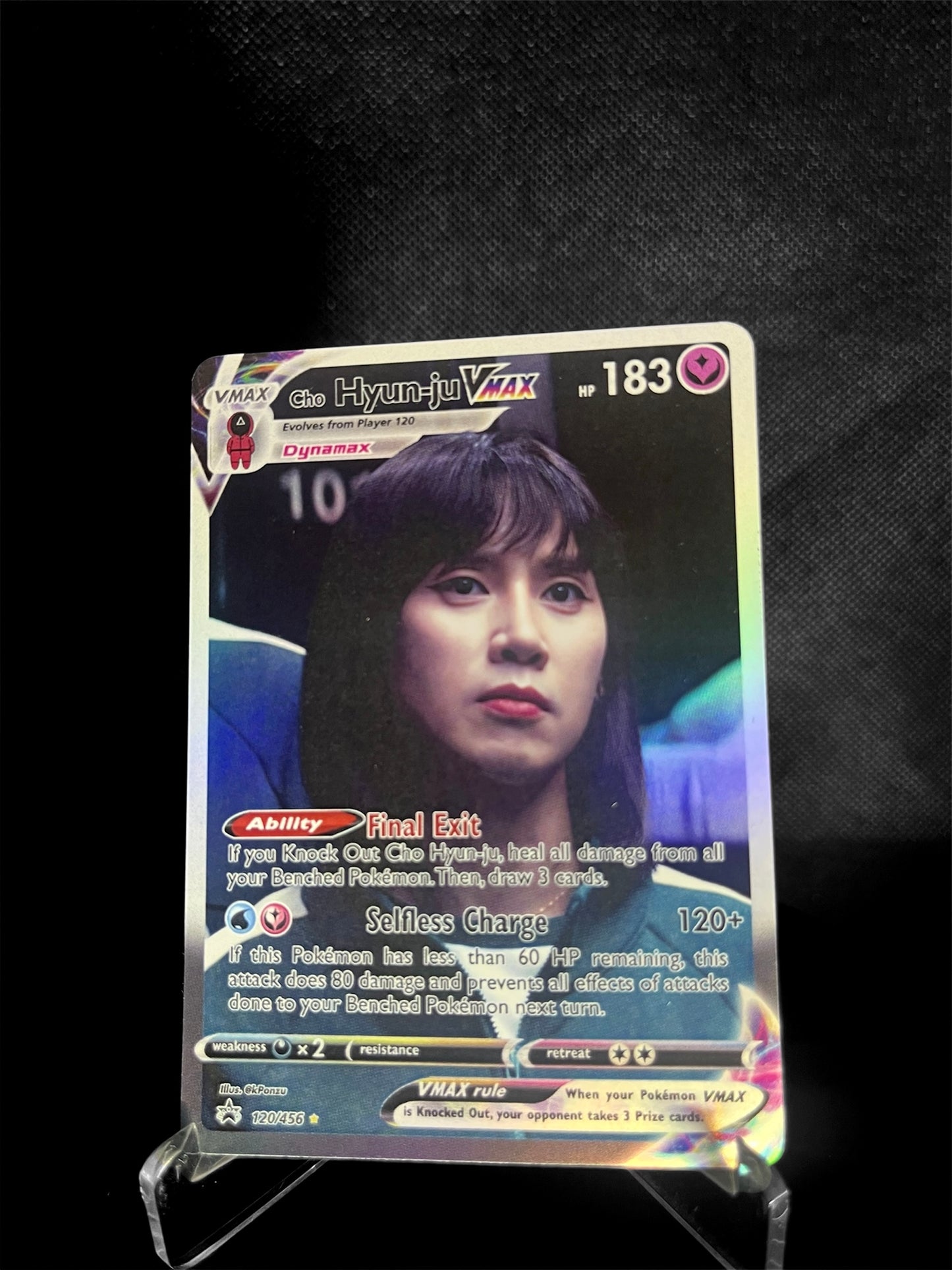 Squid Games Fan-made Holographic VMAX Photocard Set | 4 Cards