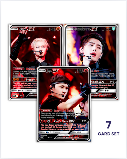 ENHYPEN Bad Desire Era Holographic KPOP GX Photocards | All 7 Members Pokemon Photocards