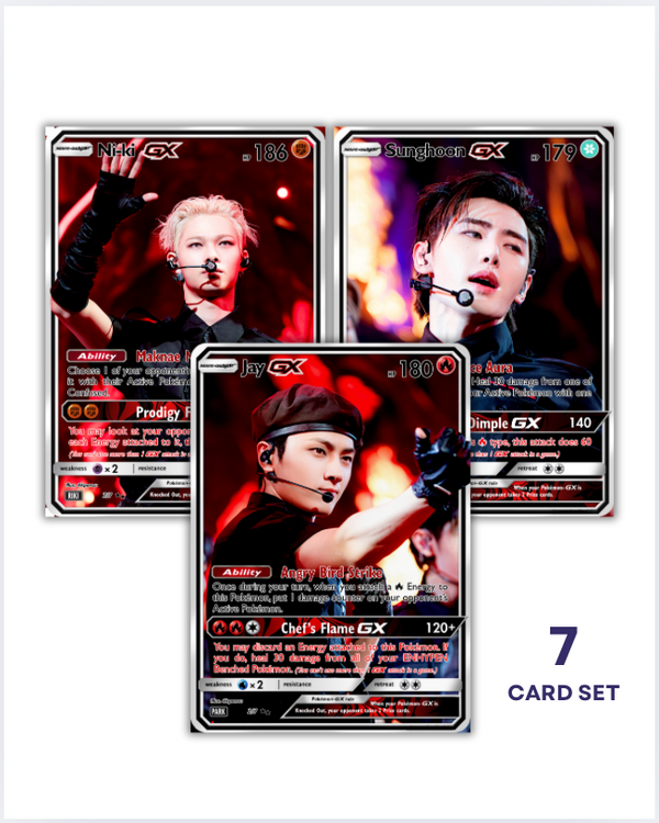 ENHYPEN Bad Desire Era Holographic KPOP GX Photocards | All 7 Members Pokemon Photocards