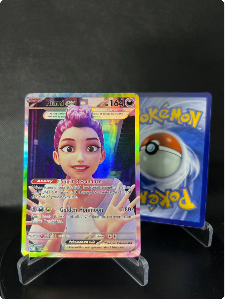 HUNTRIX Holographic KPOP Photocards | All 3 Members KPOP Demon Hunter Pokemon Fanmade Photocards