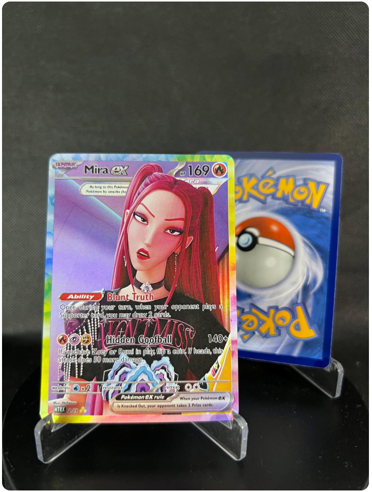 HUNTRIX Holographic KPOP Photocards | All 3 Members KPOP Demon Hunter Pokemon Fanmade Photocards