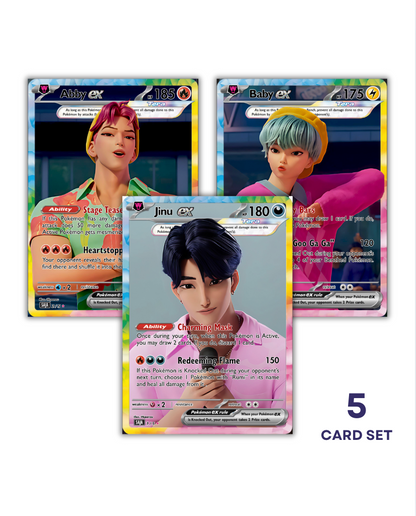 Saja Boys Holographic KPOP Photocards | All 5 Members KPOP Demon Hunter Pokemon Fanmade Photocards