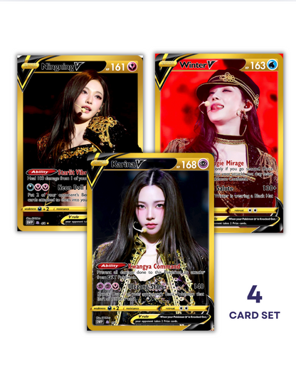 AESPA Fanmade Pokemon Photocard | Includes all 4 members, GOLD ver